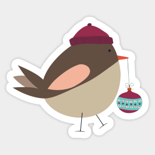 Little Christmas Bird Sticker